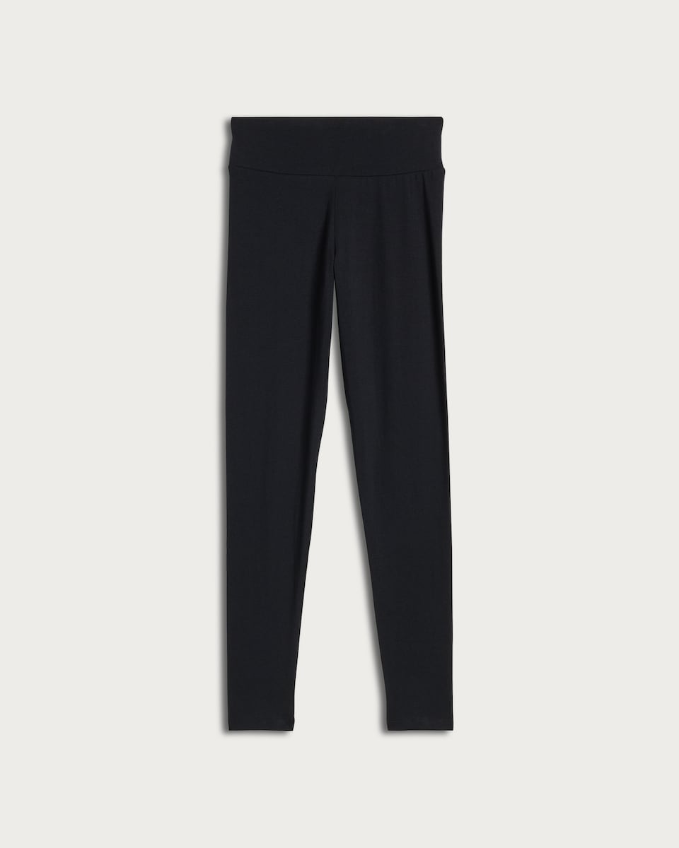 F&F Cotton Rich High Waisted Leggings in Black