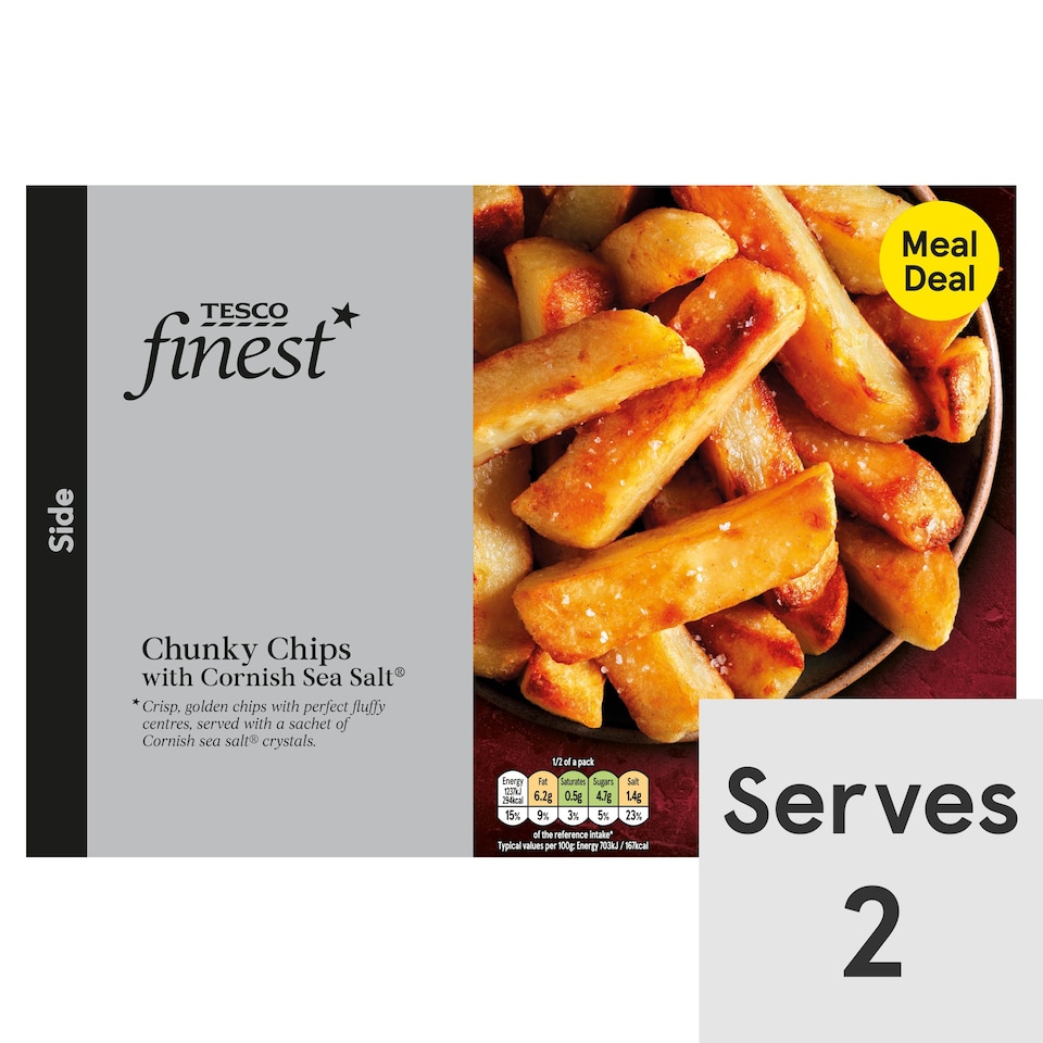 Tesco Finest Chunky Chips With Sea Salt 450G