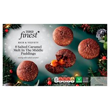 Tesco Finest Salted Caramel Melt In The Middle Puddings 8 Pack