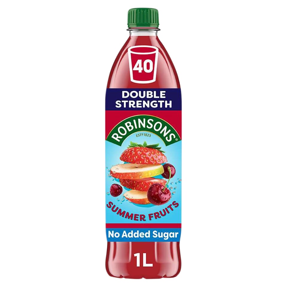 image 1 of Robinsons Double Strength Summer Fruits No Added Sugar Squash 1L