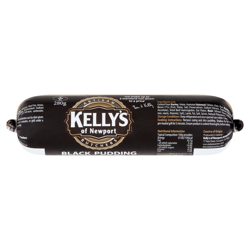 Kellys Black Pudding 280G