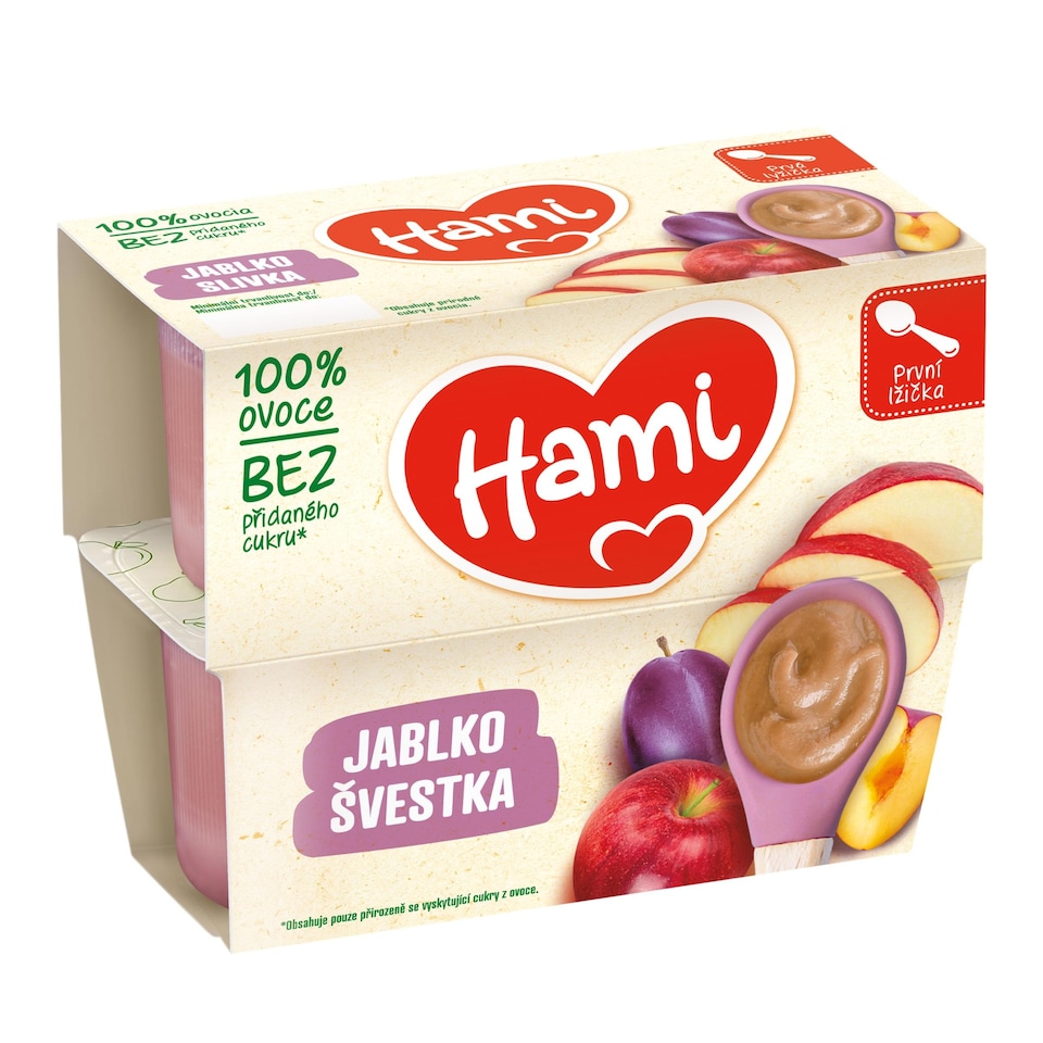 obrázok 1 z HAMI ovocný príkrm Slivka a jablko 4x100g