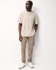 image 1 of F&F Cotton Rich Cuffed Cargo Trousers in Stone