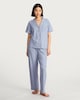image 2 of F&F Pure Cotton Weekend Vibes Revere Pyjama Set in Blue