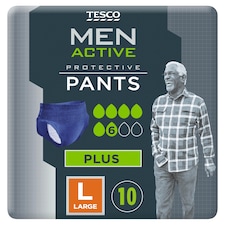 Tesco Men Active Protective Pants Plus Large 10 Pack