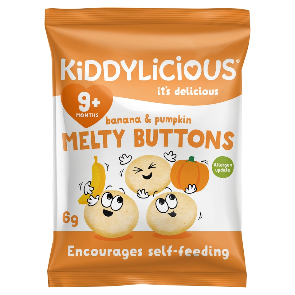 Kiddylicious Banana & Pumpkin Melty Buttons 6g