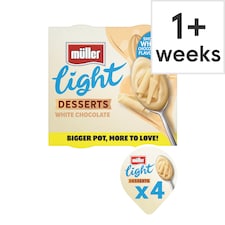 Muller Light Desserts White Chocolate 4x90g