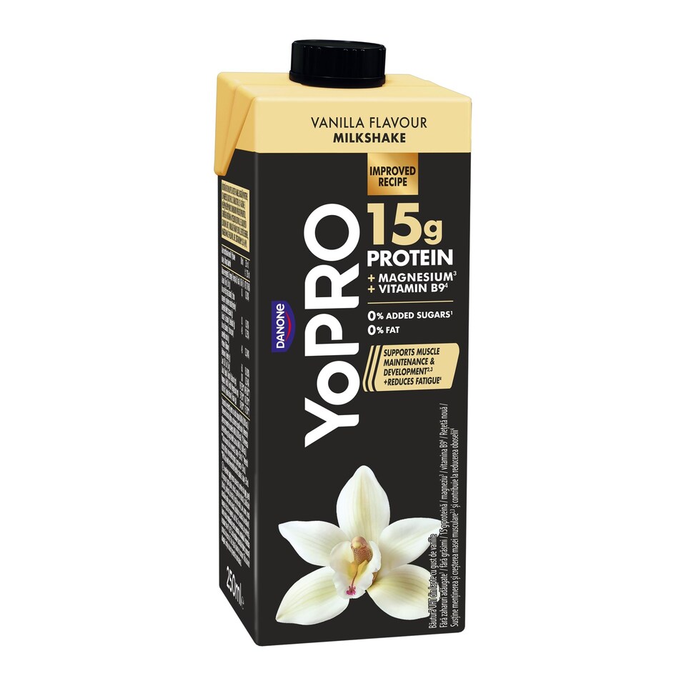 YoPRO Protein mléčný nápoj s vanilkovou příchutí 250ml