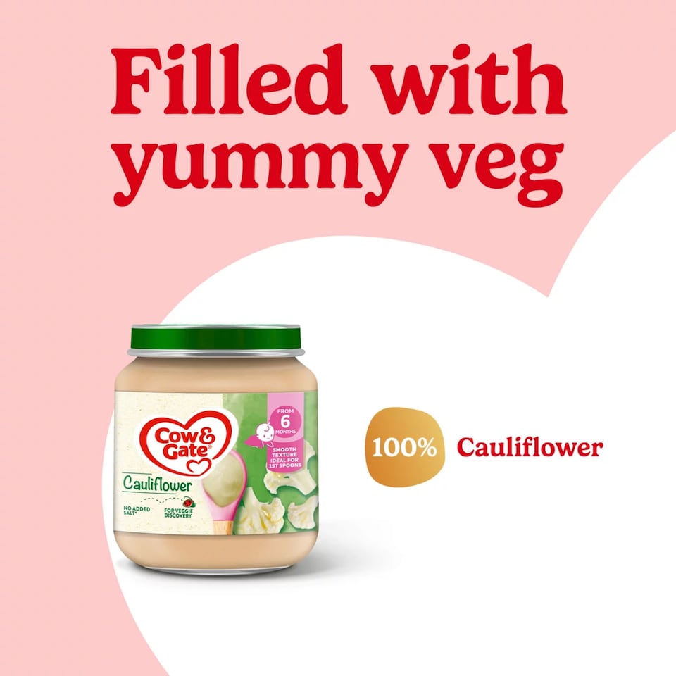 image 1 of Cow & Gate Cauliflower Baby Food Snack Jar 6+ Months 125g