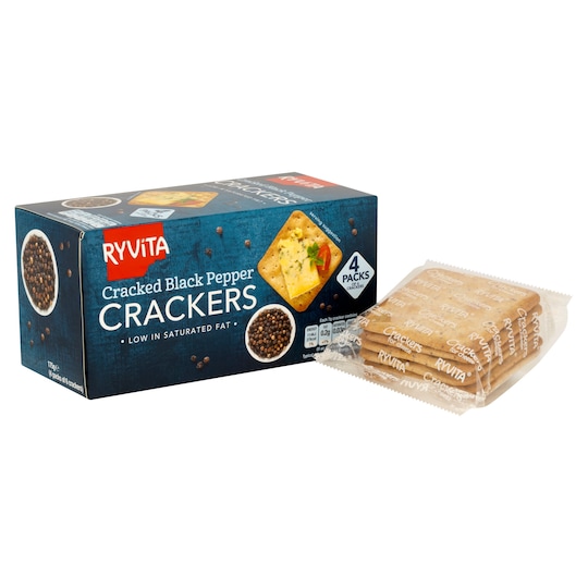 Ryvita Cracker For Cheese Black Pepper 175G Tesco Groceries