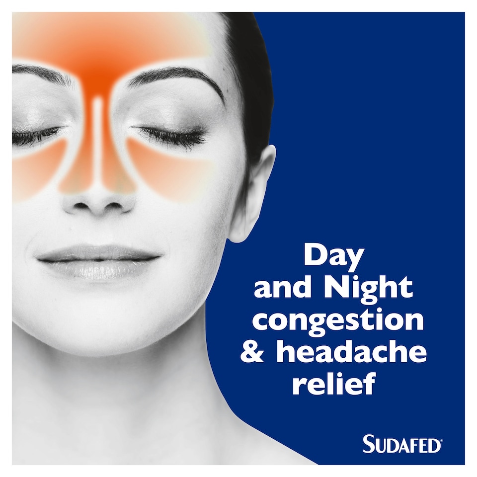 image 1 of Sudafed Congestion Headache Relief Capsules, Day & Night 16s