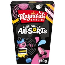 Maynards Bassetts Liquorice Allsorts Sweets Carton 350G