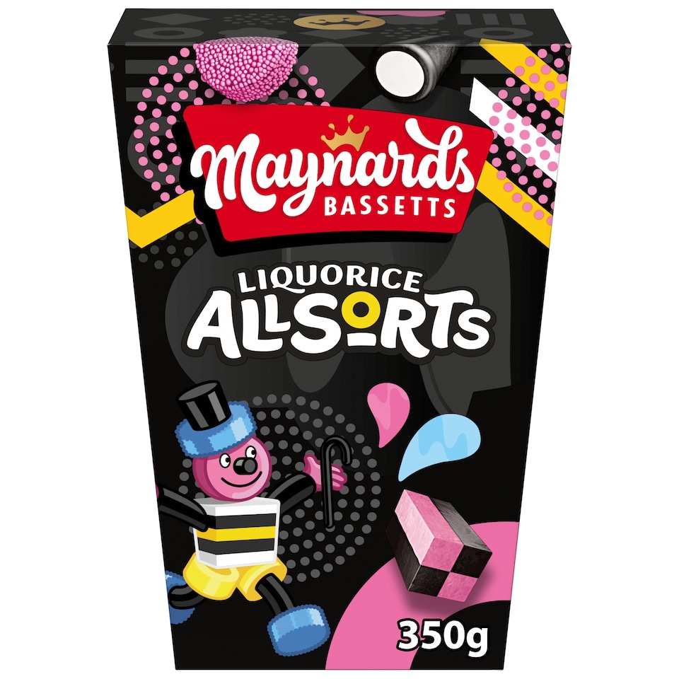 Maynards Bassetts Liquorice Allsorts Sweets Carton 350G