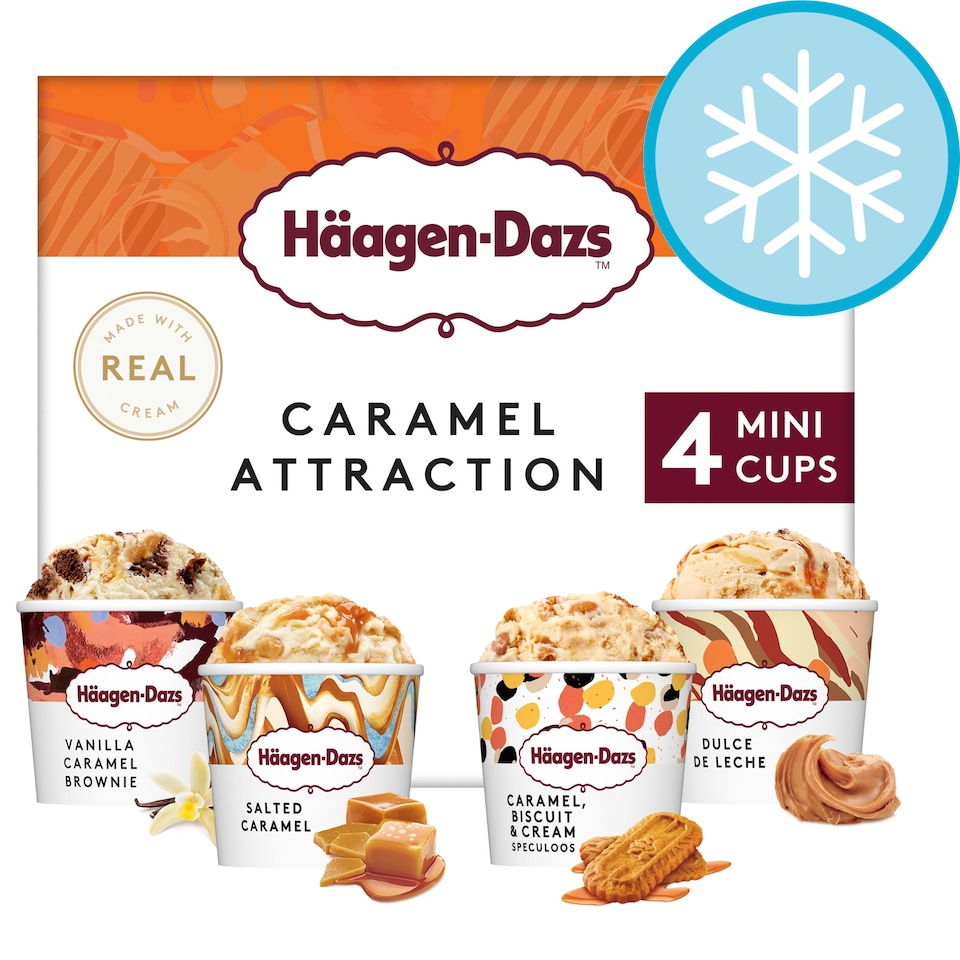 image 1 of Haagen-Dazs Caramel Mini Ice Cream Cups 4 X 95Ml