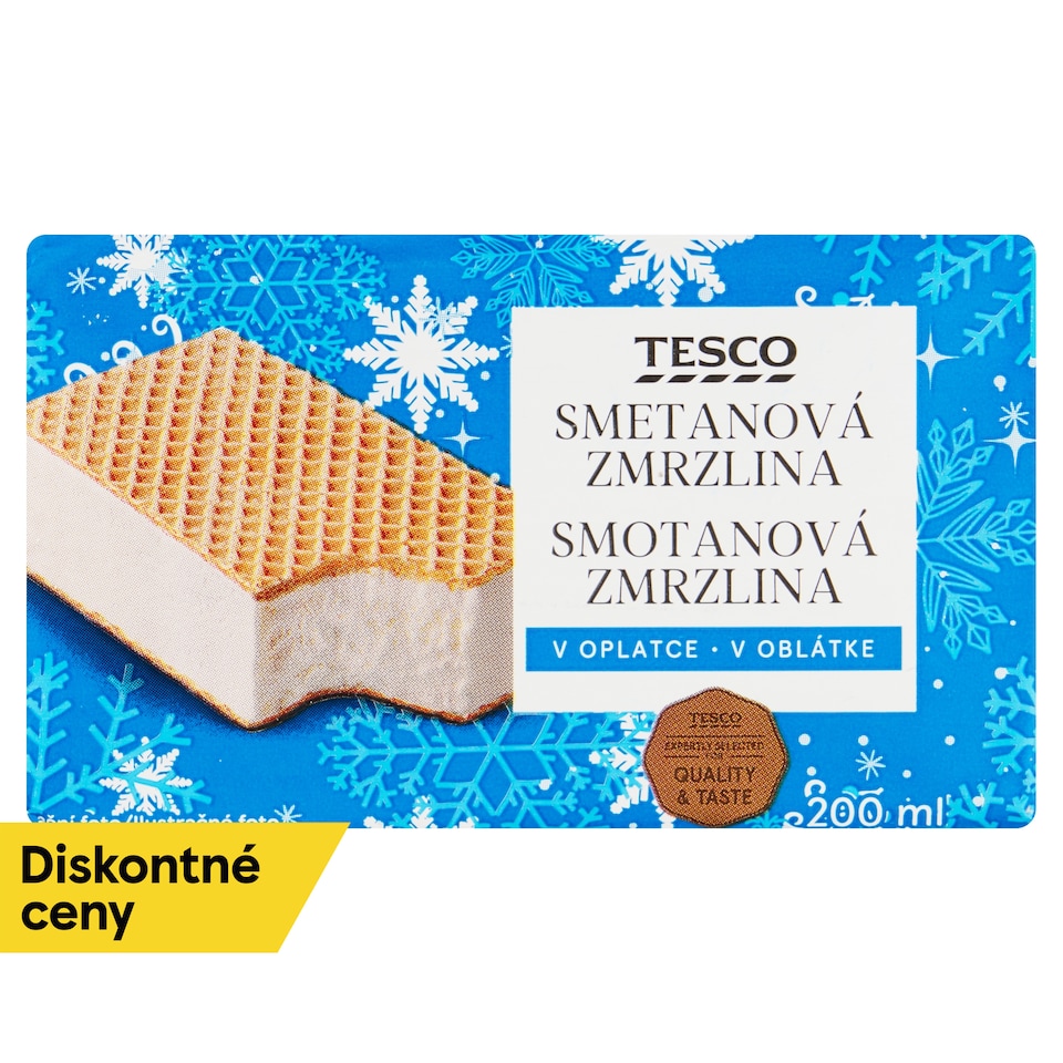 Tesco Smotanová zmrzlina v oblátke 200 ml