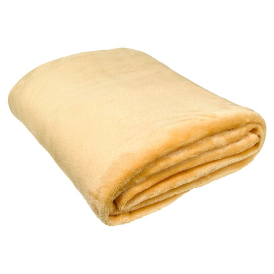 Tesco Super Soft Throw Ochre Tesco Groceries