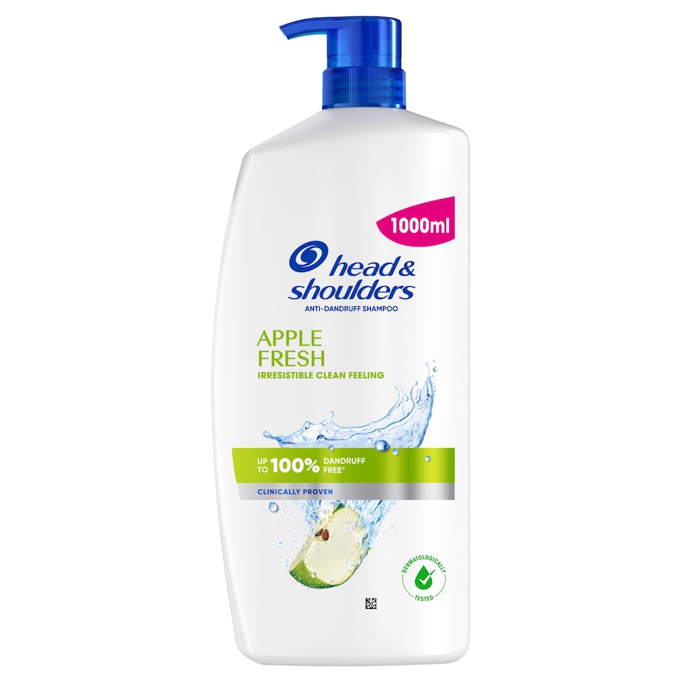 image 1 of Head & Shoulders Apple Fresh Anti Dandruff Shampoo 1L Pump for Daily Use