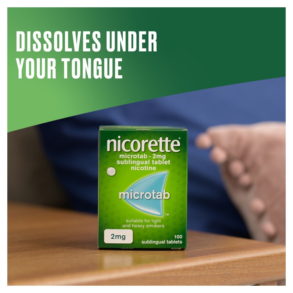image 1 of Nicorette Stop Smoking Aid Microtab 2mg Nicotine Sublingual Tablets, 100s