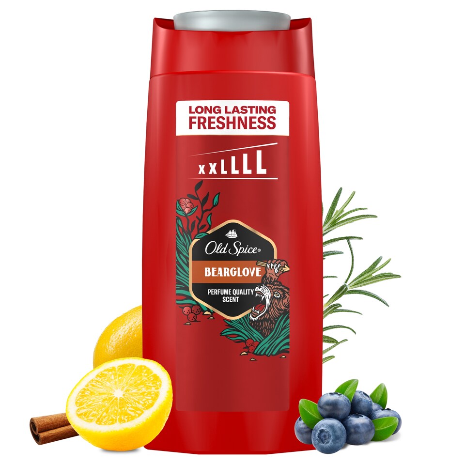 Old Spice Bearglove Férfi 3 az 1-ben Sampon és Tusfürdő, 675 ml