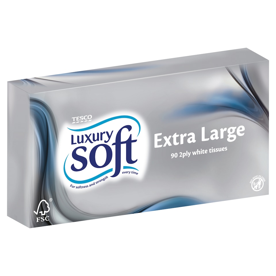 Tesco Luxury Soft Facial Tissue XL 90 sheets