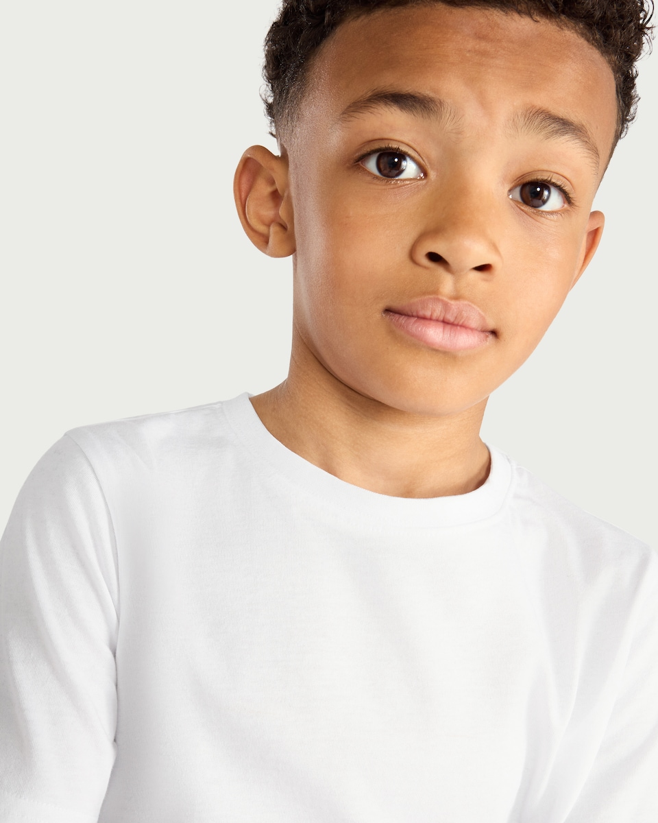 image 1 of F&F School Unisex 2-Pack Pure Cotton T-Shirts in White