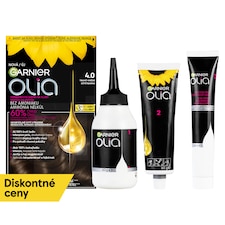 Garnier Olia permanentná farba na vlasy 4 .0 Tmavohnedá, 60 +60 +54 ml