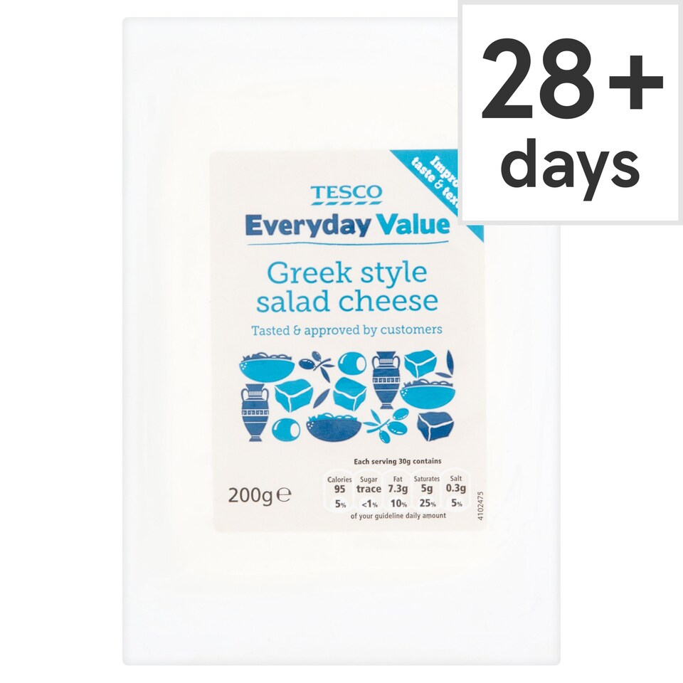 Tesco Everyday Valuesalad Cheese 200G