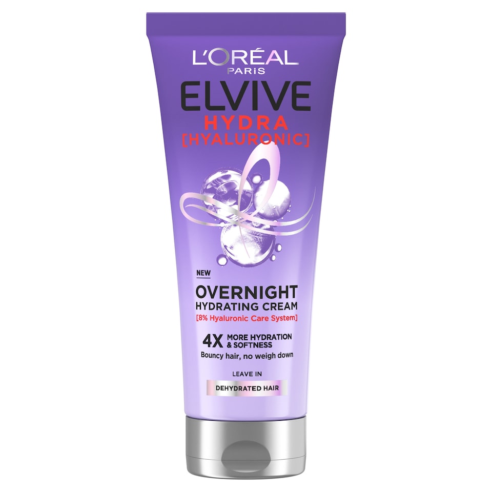 image 1 of L'Oreal Paris Elvive Hydra Hyaluronic Overnight Hydrating Cream 200ml