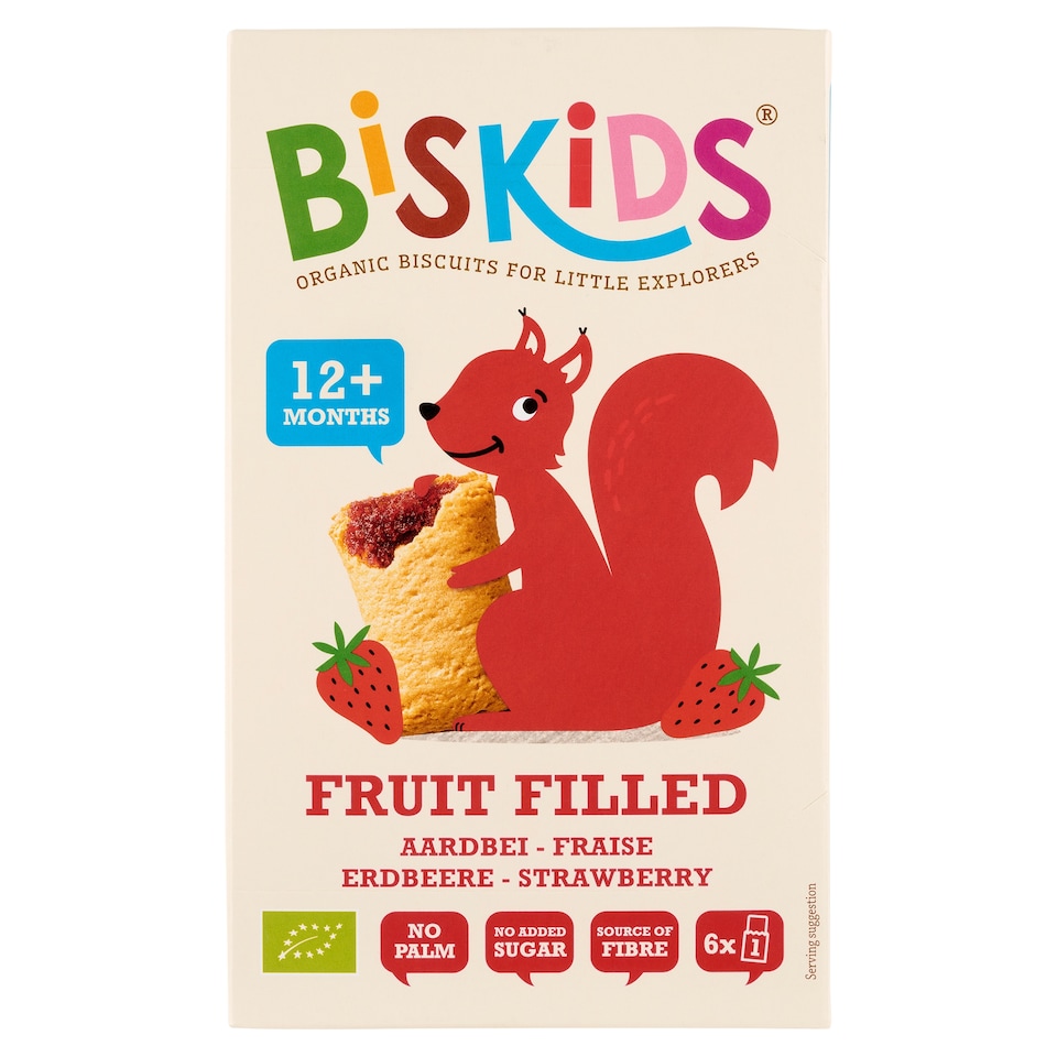 image 1 of Biskids Strawberry-Filled Pastry for Children From 12 Months+ 120 g