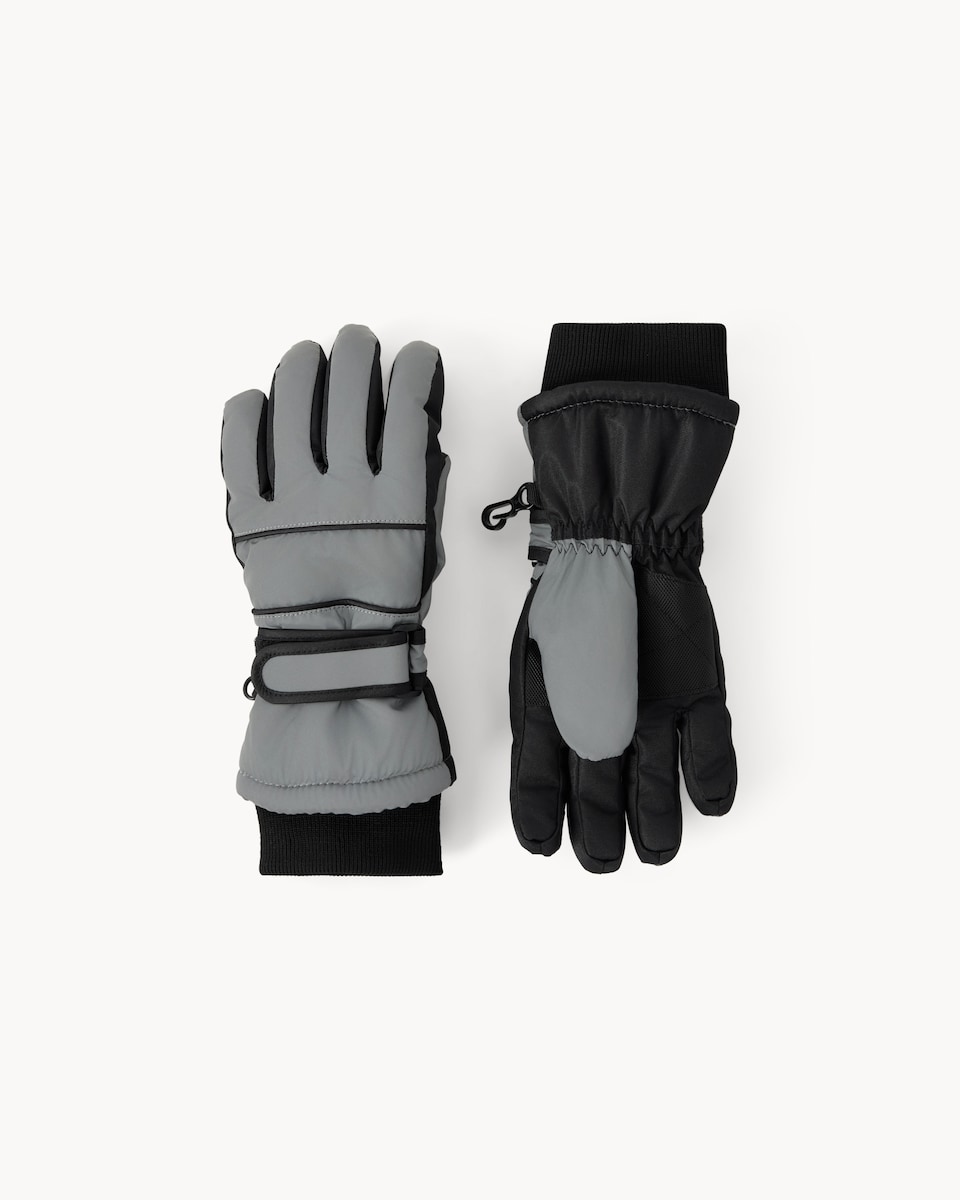 image 1 of F&F Boys 3M Thinsulate™ Insulated Gloves in Silver