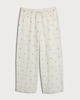 image 4 of The F&F Edit Pure Cotton Floral Embroidered Pyjama Bottoms in White