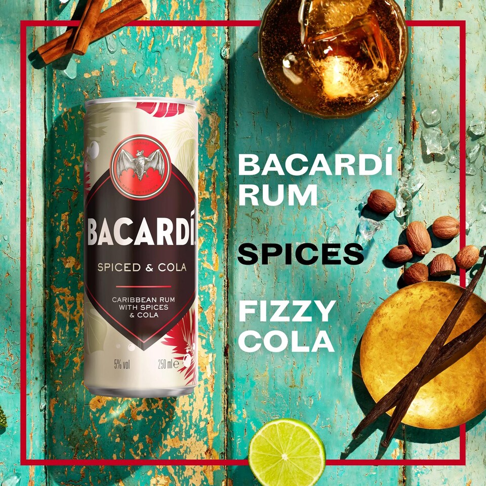 image 1 of Bacardi Spiced & Cola 250Ml