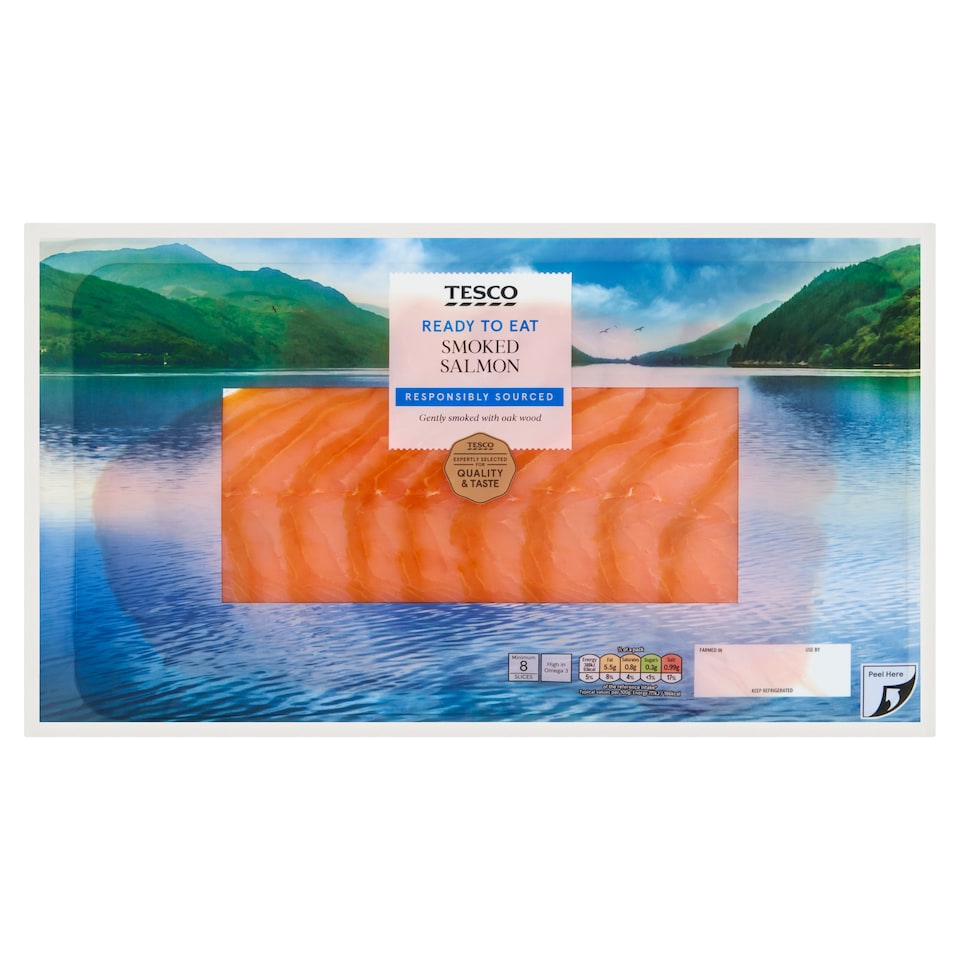 Tesco Ready To Eat Smoked Salmon Slices 250g 