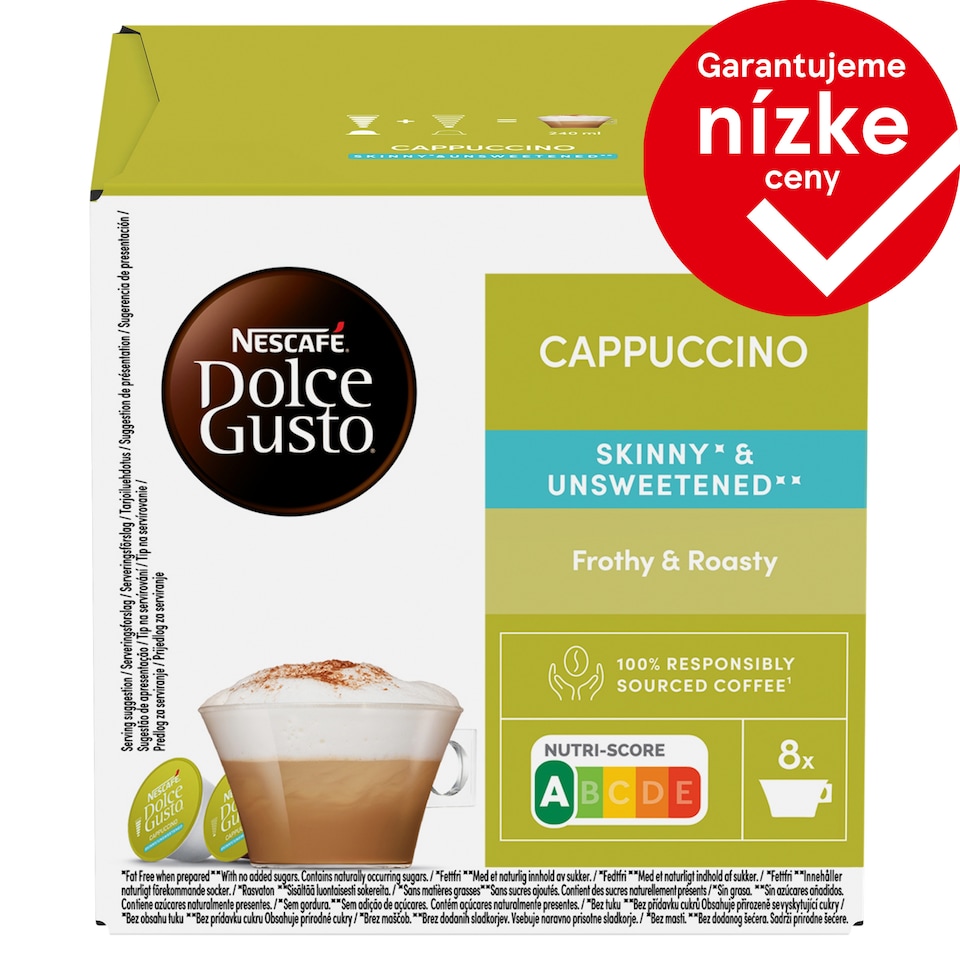 obrázok 1 z NESCAFÉ Dolce Gusto Cappuccino Skinny Unsweetened - káva v kapsulách - 16 ks
