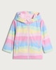image 4 of F&F Girls Rainbow Stripe Hooded Raincoat in Multi