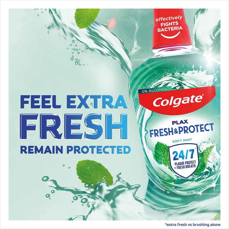 image 1 of Colgate Plax Soft Mint Mouthwash Alcohol Free 500ml