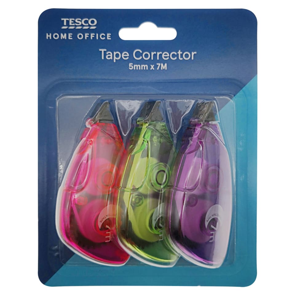 Tesco Korekční páska 5 mm x 7 m 3 ks