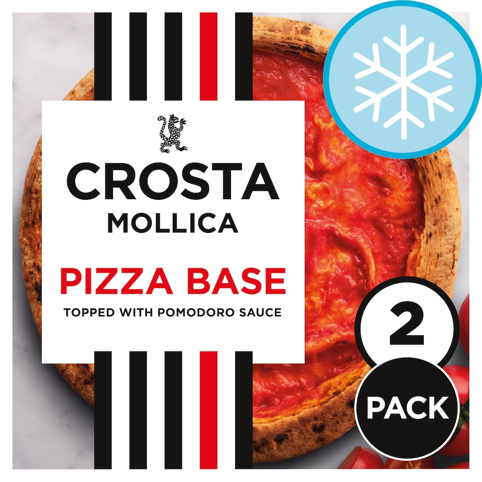 image 1 of Crosta Mollica Sourdough Pizza Base with Tomato Sauce 2 Pack 540g