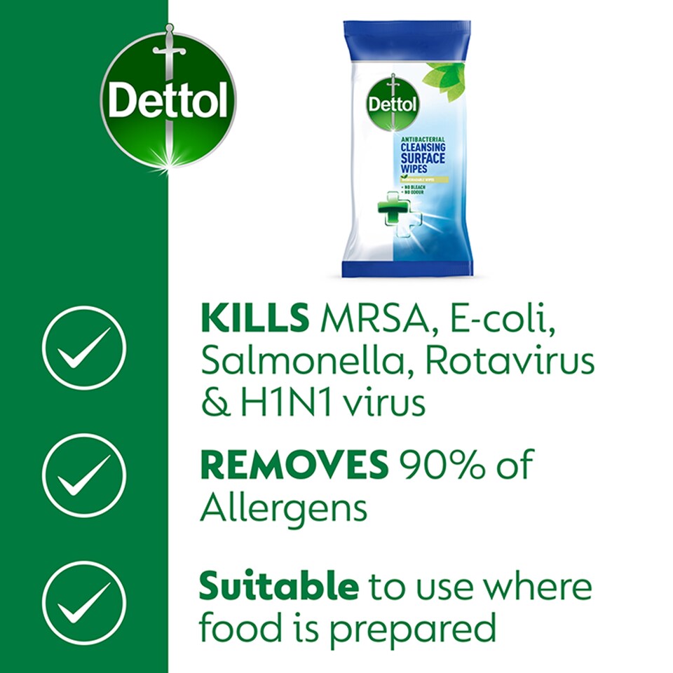 image 1 of Dettol Antibacterial Multi Surface Cleaning Wipes 50 Pack