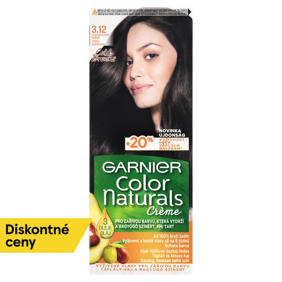 Garnier Color Naturals Permanent Hair dye 3 .12 Cold Dark Brown