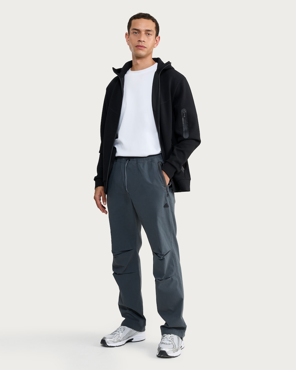 image 1 of 9 Peaks Drawstring Trousers with Zip Pockets in Grey