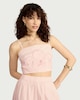 image 3 of F&F Pure Cotton Cutwork Co-ord Top in Pink