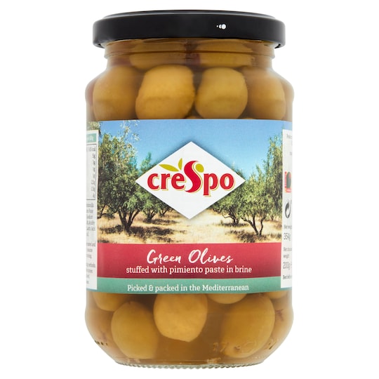 Crespo Olives Stuffed With Pimiento 354G Tesco Groceries
