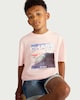 image 2 of F&F Boys Pure Cotton Oversized Fit T-Shirt in Pink
