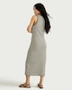 image 3 of F&F Textured Striped Maxi Dress in Multi Brown