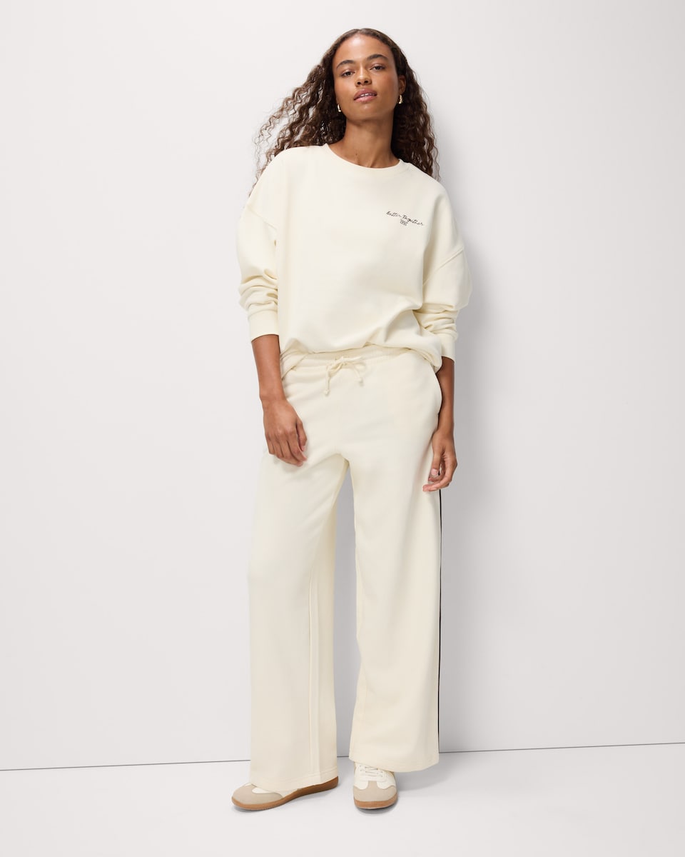 image 1 of OH ME OH MY Cotton Rich Graphic Sweatshirt in Cream