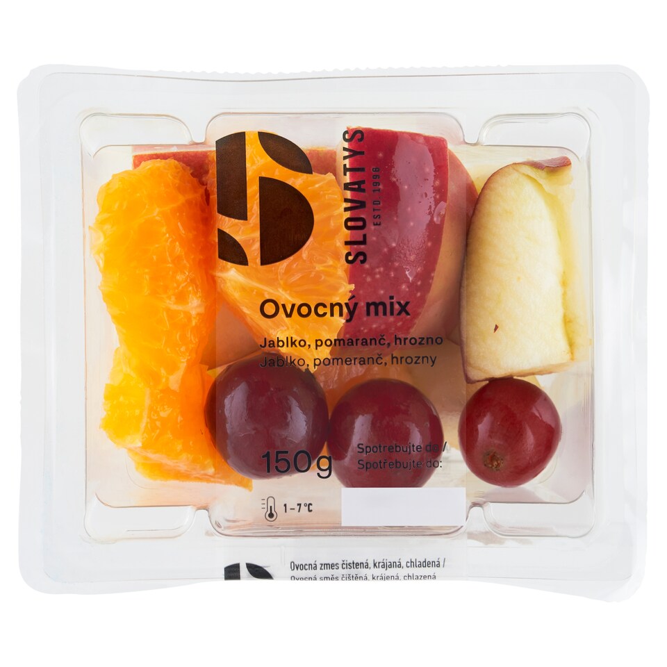 Slovatys Ovocný mix jablko, pomeranč, hrozny 150g