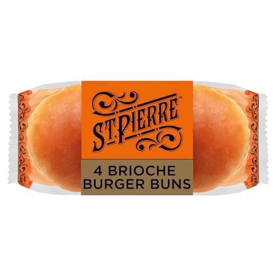 St. Pierre 4 Sliced Brioche Burger Buns Tesco Groceries