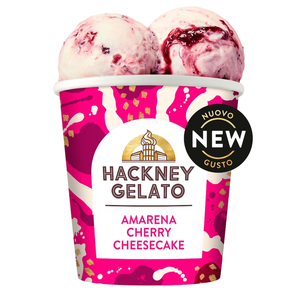 image 1 of Hackney Gelato Amarena Cherry Cheesecake Gelato 460ml