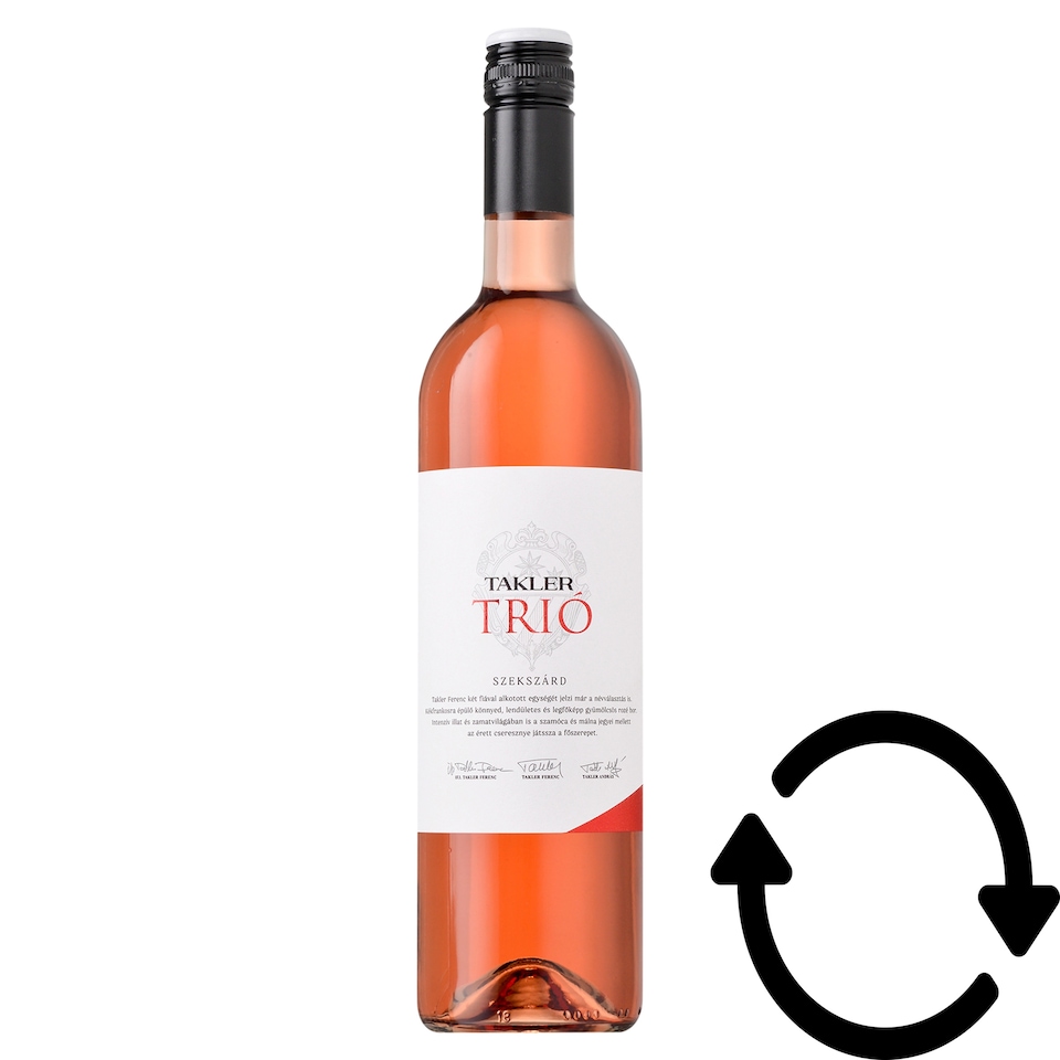 Takler Trió Rosé Cuvée száraz rosébor 13% 0,75 l